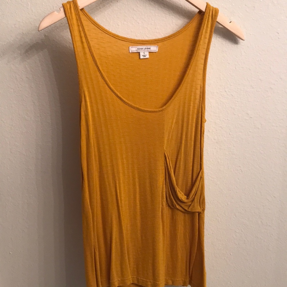 Gold tank with large pocket